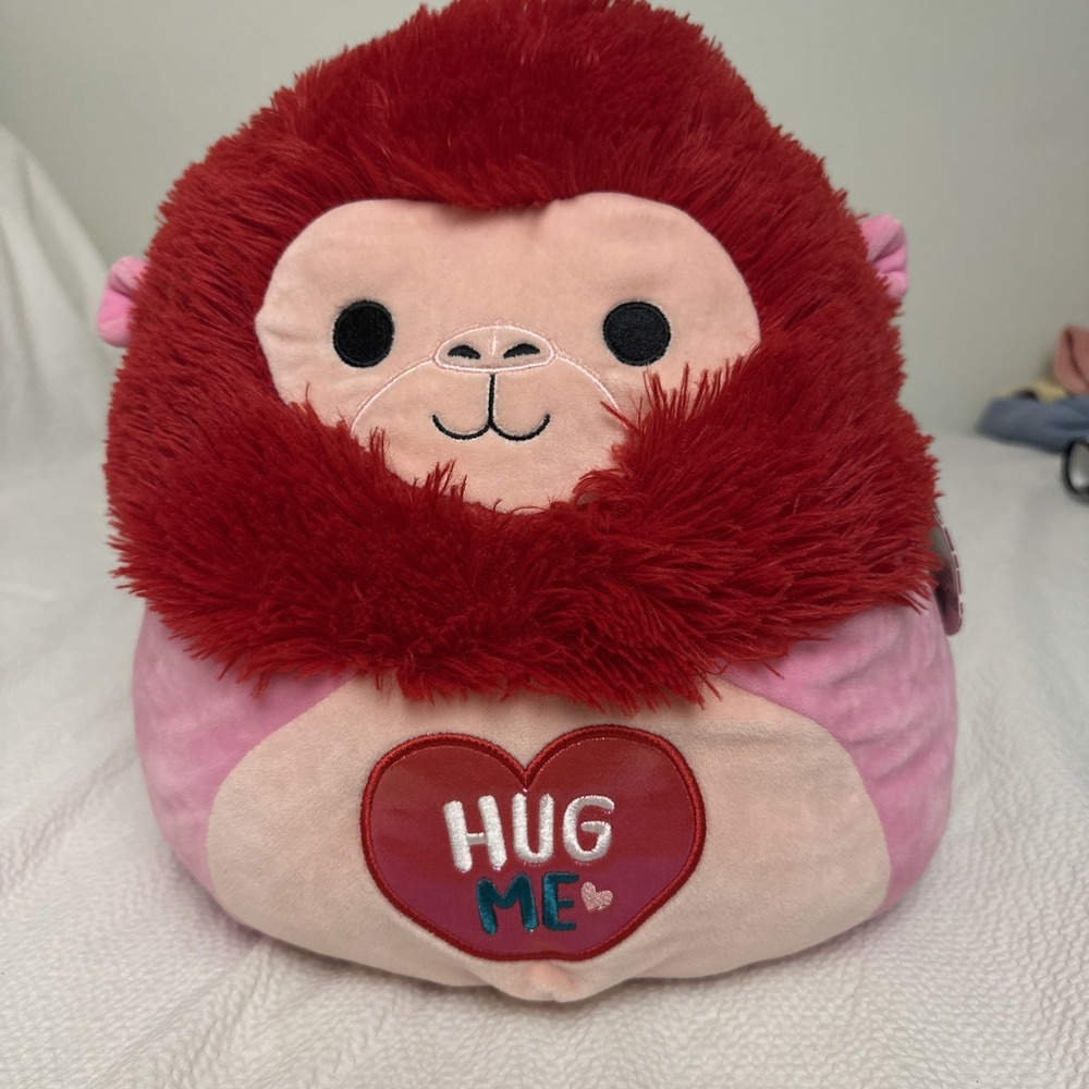 Squishmallows Original Hug Me Maruta Red Ape‎ Valentine Plush Toy New With Tag